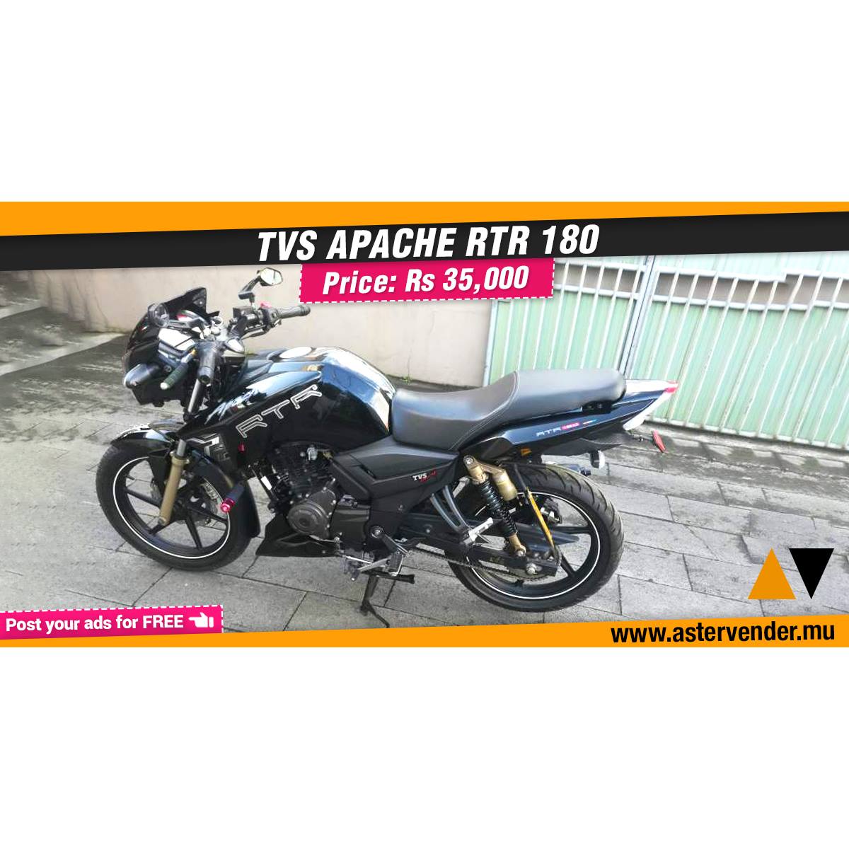 tvs apache rtr 180 | Aster Vender Sports Bike