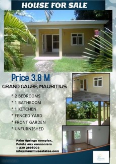 House for sale at Grand Gaube.  - House on Aster Vender