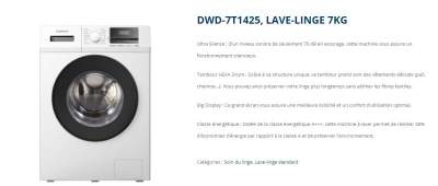 LAVE LINGE DAEWO 7KG - Sewing Machines on Aster Vender