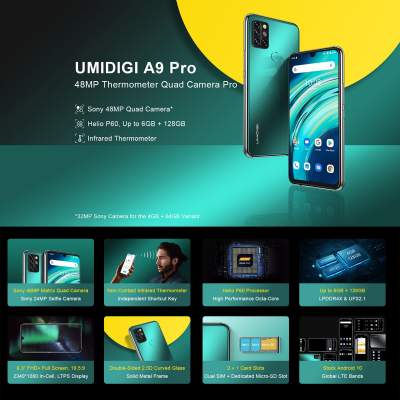 Umidigi 6GB RAM 128GB ROM 48 MP Powerful battery - Android Phones on Aster Vender