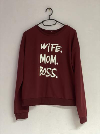 Burgundy Sweat shirt - Hoodies & Sweatshirts (Women) on Aster Vender