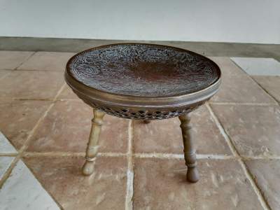 Antique/Vintage Brass Foot Stool - Interior Decor on Aster Vender