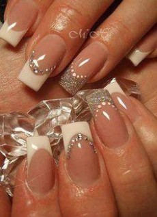 Nail extension french colour design diamond - Other Makeup Products on Aster Vender