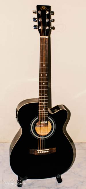  SX SD2 Acoustic/Electric Guitar | Black - Accoustic guitar on Aster Vender