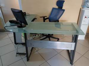 Tempered Glass Office table - Desks on Aster Vender