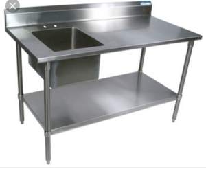 Single Bowl Single Drainer Sink Top Commercial  - Others on Aster Vender