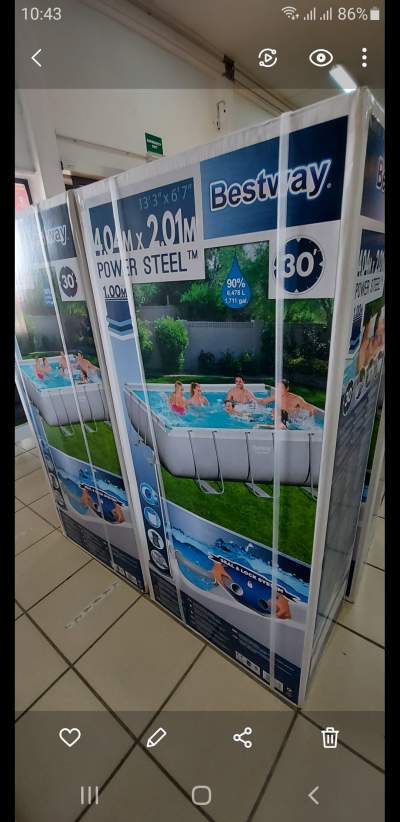 Bestway Swimming Pool 4.04 m x 2.01 m - Water sports on Aster Vender