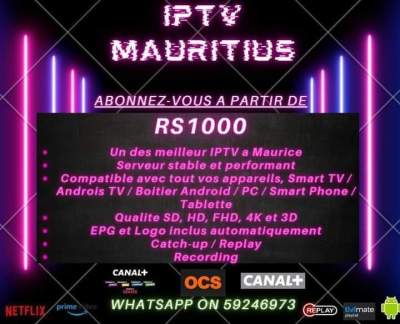 IPTV. PROMO..Rs1000. WhatsApp on 59246973 - Others