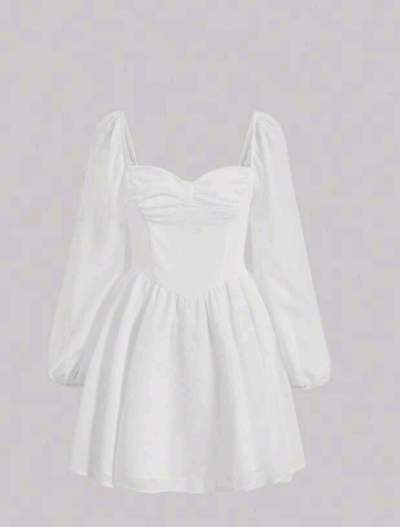 White classydress - Dresses (Women)