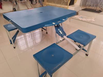 Table pique-nique pliable avec tabouret - Garden Furniture