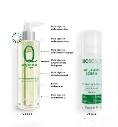 Huile Quintessence & Gel Jambes Legeres - Massage products