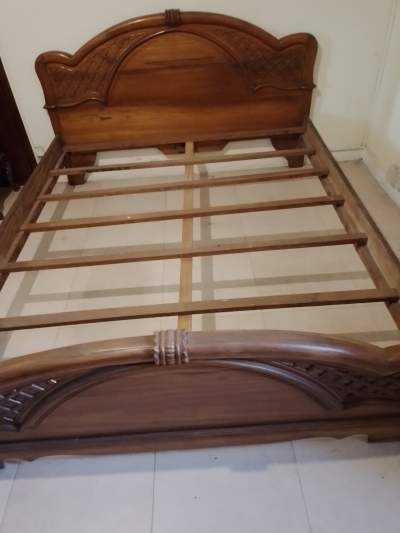 Lit, 2 places, en bois massif, sans matelas - Bedroom Furnitures on Aster Vender