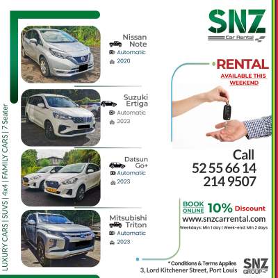 Luxury Car Rental Mauritius - SNZ - Other services