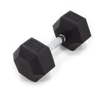 Hex Rubber Dumbbell - Fitness & gym equipment