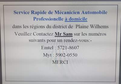 Mécanicien à domicile - Vehicles Servicing & Repair