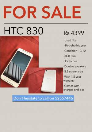 HTC 830 - Android Phones on Aster Vender