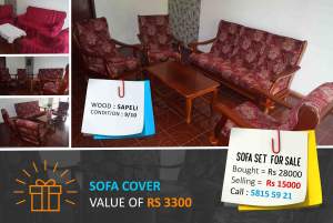 Sofa set 6 places - Sapeli wood - Sofas couches on Aster Vender