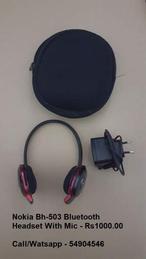 NOKIA BH-503 BLUETOOTH HEADSET WITH MIC + ACCS - Speaker on Aster Vender