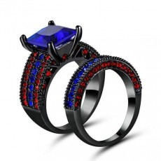 Female: Multi-Color Aquamarine Rings  - Rings on Aster Vender