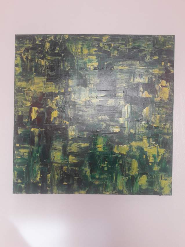 Abstract Acrylic Painting - Lemongrass - 1 - Paintings  on Aster Vender