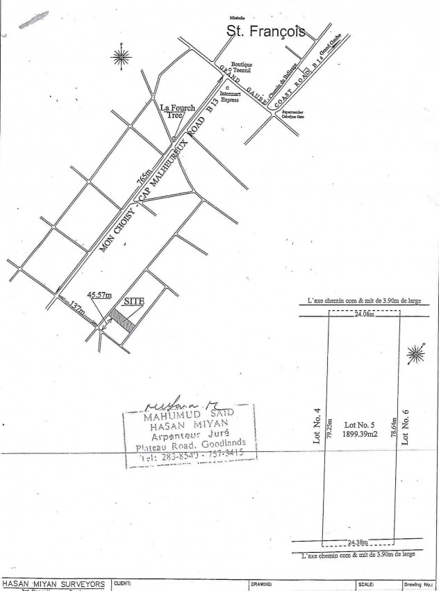 45 Ps Residential land in St François, Calodyne  - 1 - Land  on Aster Vender