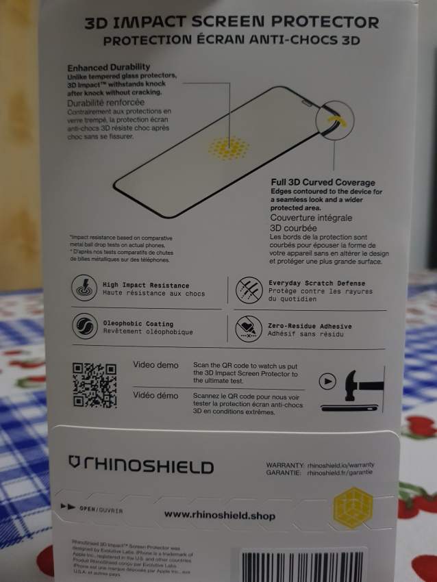 RhinoShield iPhone 12 3D Edge to Edge Impact Screen Protector