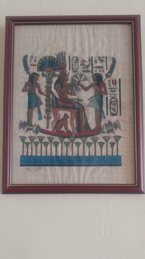 Original signed Ancient Egyptian papyrus painting - 0 - Other Decorations  on Aster Vender