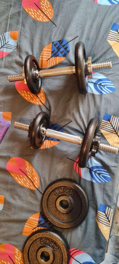 Gym bench, rods, barbell,  weight plates - 4 - Fitness & gym equipment  on Aster Vender