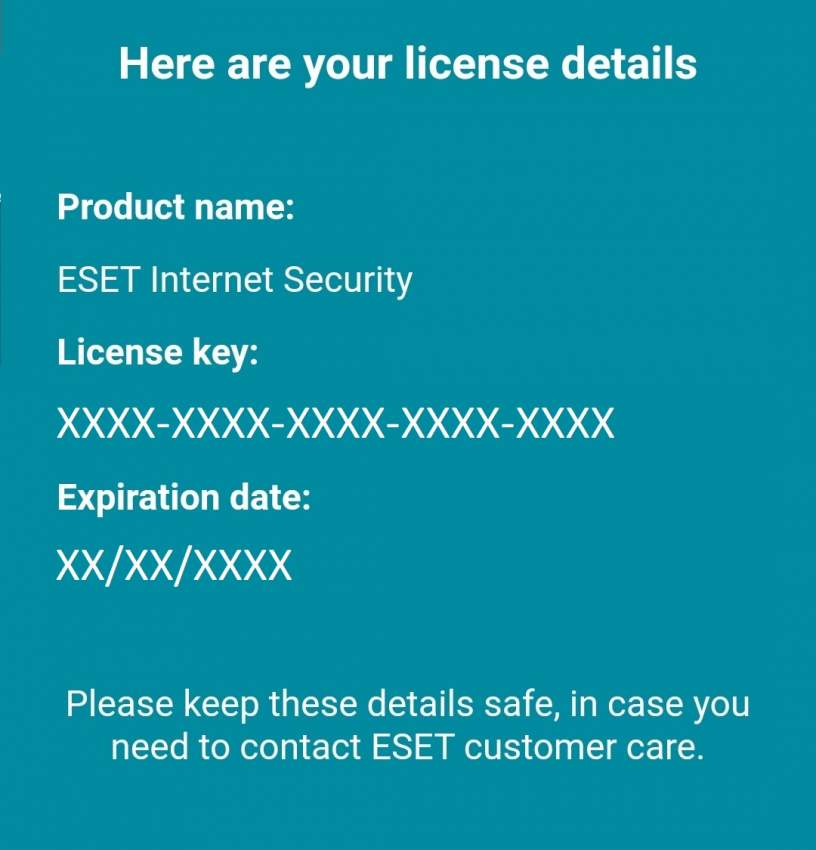 ESET INTERNET SECURITY LICENSE KEY - 3 - Software  on Aster Vender