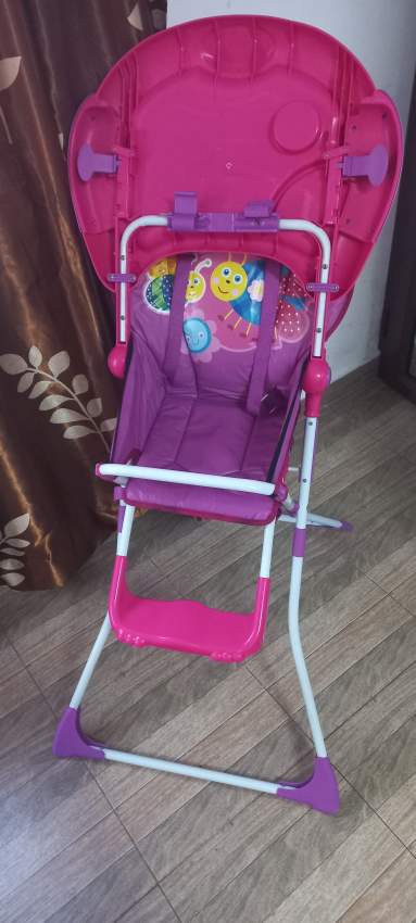 Baby feeding high Chair Pink - 1 - Kids Stuff  on Aster Vender