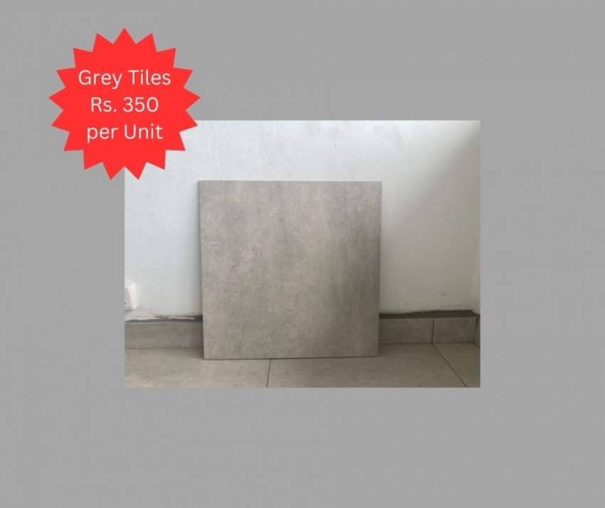 Tiles (Heavy Duty) - Grey - Origin: Spain - 60x60cm - 27 Units - 1 - Interior Decor  on Aster Vender