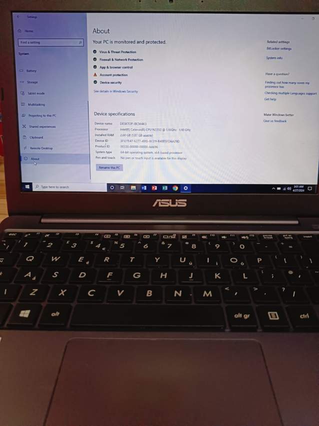 ASUS MODÈLE E203N - 1 - Laptop  on MauriCar