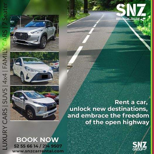 Luxury car rental Mauritius - SNZ