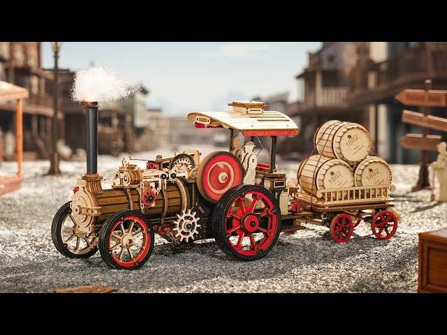 ROKR 3D Wooden Puzzle Steam Engine - 1 - Puzzle games  on MauriCar