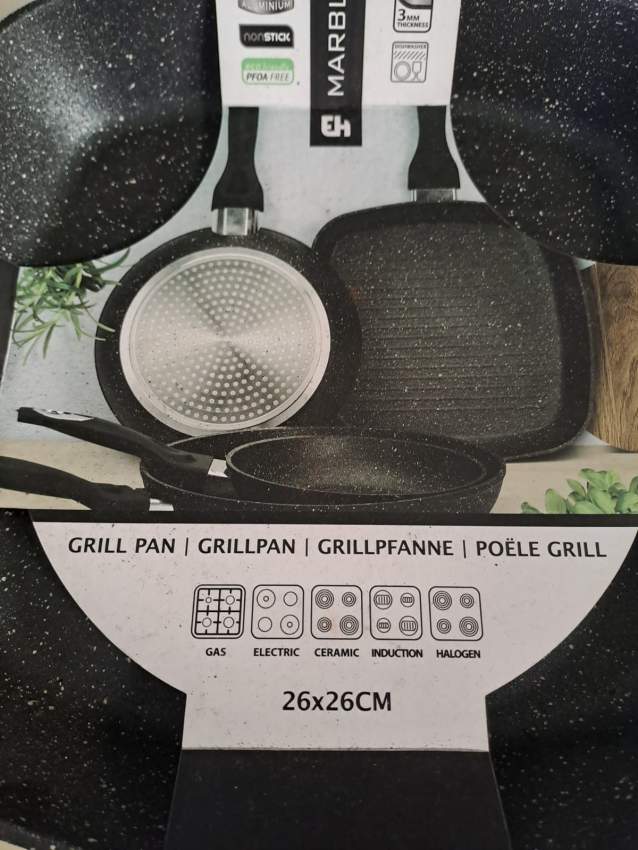 Non Stick Marble Grill Pan - 2 - All household appliances  on Aster Vender