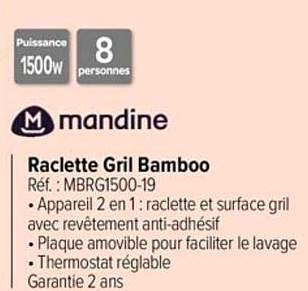 MANDINE RACLETTE GRILL 2 EN 1 - 3 - Kitchen appliances  on Aster Vender