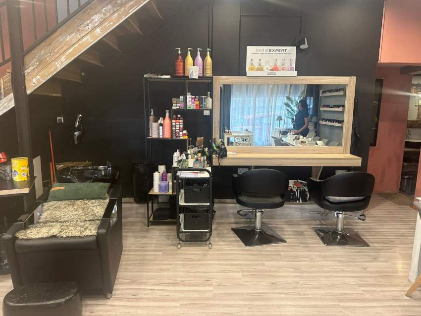 Hair salon station set- equipments, furniture & products