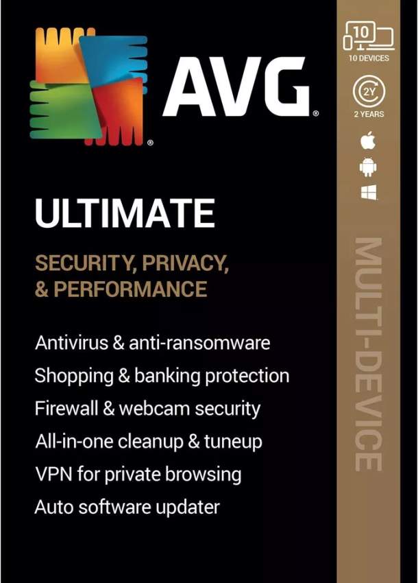 AVG ULTIMATE 2023 - FOR 10 DEVICES - 3 YEARS - 0 - Software  on Aster Vender