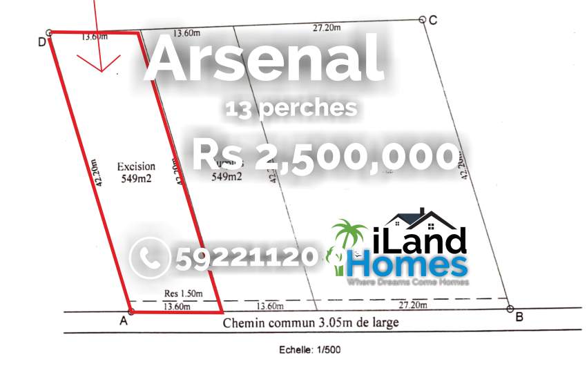 Residential land for Sale at Arsenal (near Verdun Road) - 1 - Land  on Aster Vender