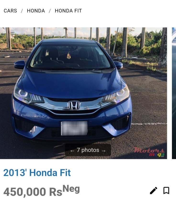 Honda fit 2013 blue - 4 - Family Cars  on Aster Vender