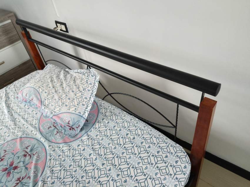 Metal bed with Mattress - 2 - Bedroom Furnitures  on Aster Vender