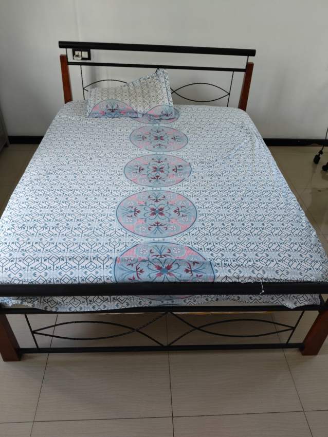 Metal bed with Mattress - 1 - Bedroom Furnitures  on Aster Vender