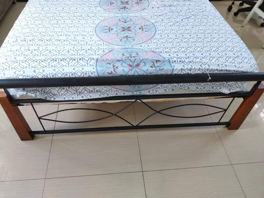 Metal bed with Mattress - 3 - Bedroom Furnitures  on Aster Vender