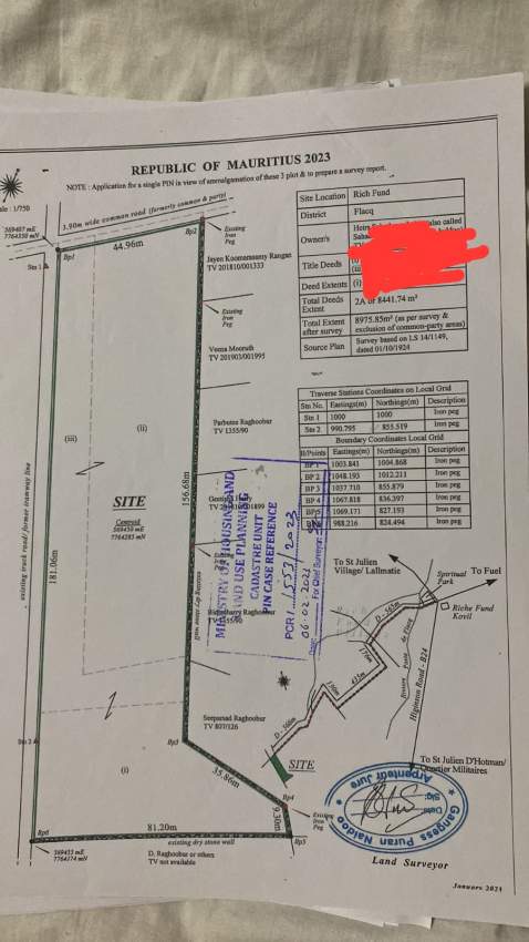 For sale 2 Acres @ Rich Fond Flacq