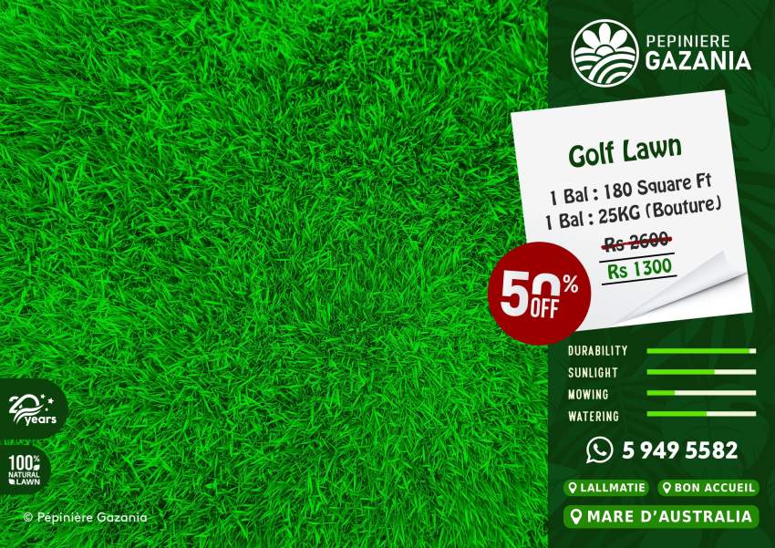 GOLF NATURAL LAWN - 50% OFF