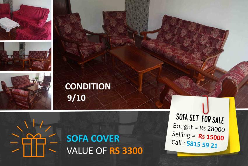 Sofa set 6 places - Sapeli wood - 0 - Sofas couches  on Aster Vender