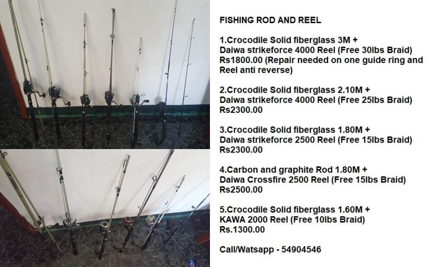 EQUIPEMENT DE PECHE / FISHING EQUIPMENT (call 54904546) - 1 - Fishing equipment  on Aster Vender